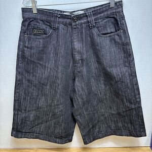 Most Official Seven Jeans Shorts Black Baggy Wide Leg Hip Hop Mens 34X12